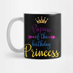 Papaw Of The Birthday Princess Matching Family Party Mug